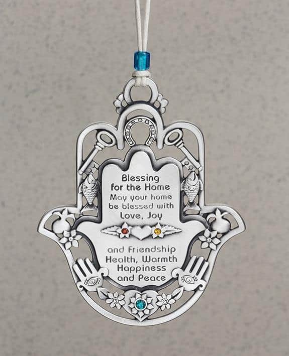 חמסה ברכת הבית עם מוטיבים - אנגלית , צבעוני