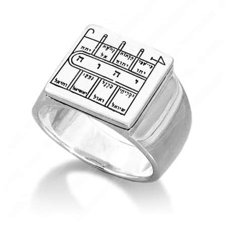 טבעת חותם "פותח דרכים" (חותמי שלמה המלך) , כסף