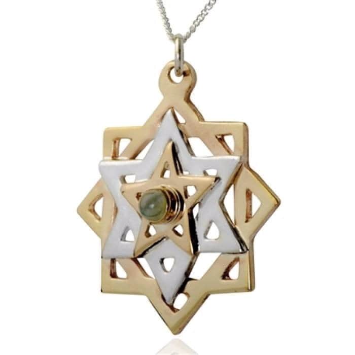 תליון "תיקון חוה" זהב וכסף משובץ קריסובריל