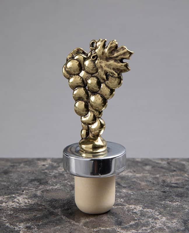 פקק שעם אשכול ענבים בציפוי ברונזה