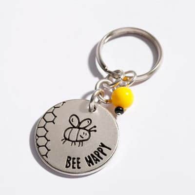 מחזיק מפתחות BEE HAPPY
