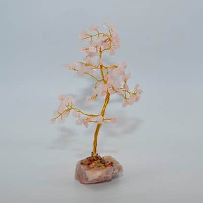 עץ אבני רוזקוורץ קטן - חיזוק אהבה,הרמוניה וזוגיות