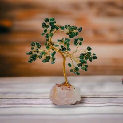 עץ אבני אוונטורין קטן - רוגע , שלווה ,איזון ובריאות טובה