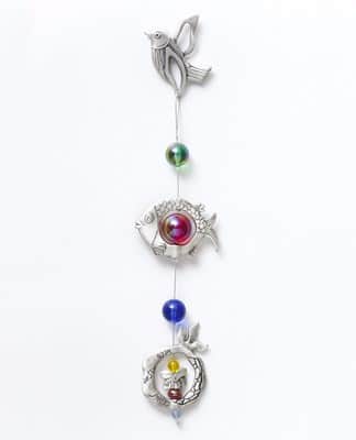 מתלה קיר ציפור, דג ורימון