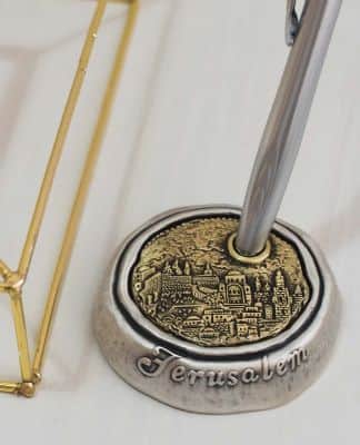 מכבדת שולחנית ירושלים- ברונזה