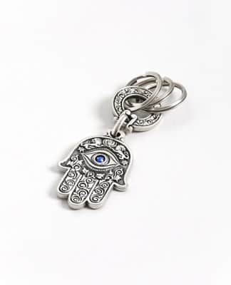 מחזיק מפתחות חמסה מעוטרת