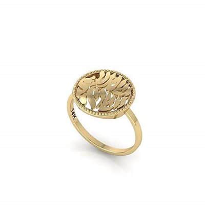 טבעת זהב 14K עם הכיתוב "שמע ישראל"