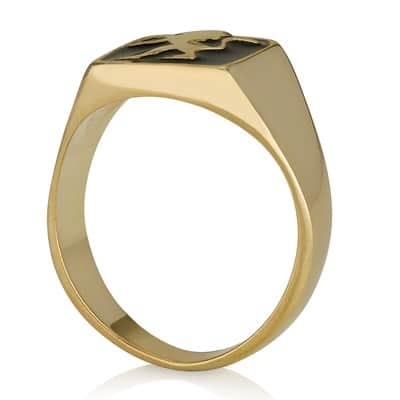 טבעת "האריה יהודה" זהב 14K עם אמייל