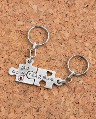 זוג מחזיקי מפתחות "פאזל"