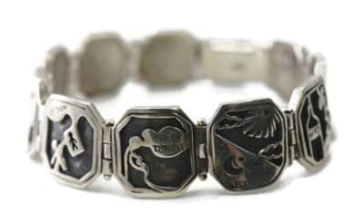 צמיד שבע ברכות  כסף מושחר