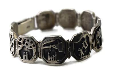 צמיד שבע ברכות  כסף מושחר