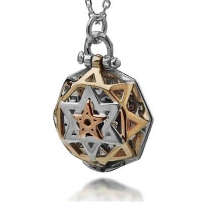 תליון "תיקון חוה" נפתח , 5 מתכות , ברכת כהנים , כסף וזהב