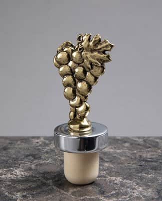 פקק שעם אשכול ענבים בציפוי ברונזה