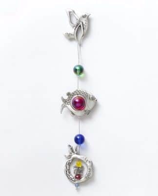 מתלה קיר ציפור, דג ורימון