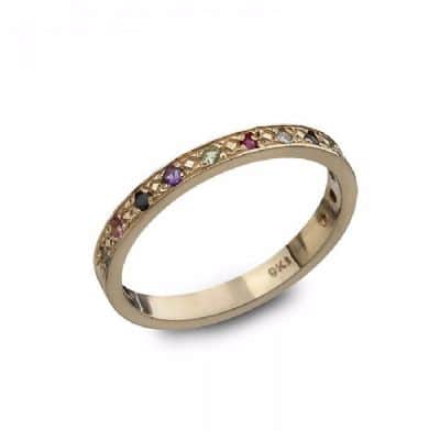 טבעת אבני החושן דקה , זהב