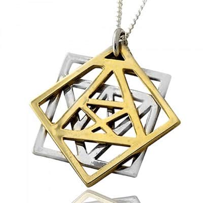 תליון תיקון "אדם וחוה" , כסף וזהב (2 תליונים)